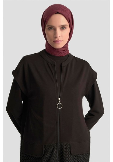 Armine File Yelekli Örme Takım 25kd1803 Siyah Siyah