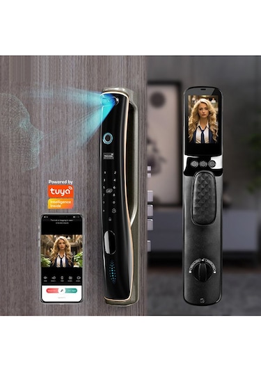 Akıllı Kilit Yüz Tanıma, Parmak İzi, Şifre, Uygulama, Kart, Nfc