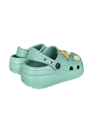 Kız Çocuk Yüksek Taban Taşlı Sandalet Su Yeşili-su Yeşili Su Yeşili