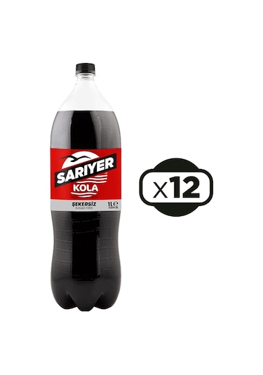 Sarıyer Kola 1 Lt Şekersiz X 12 Adet