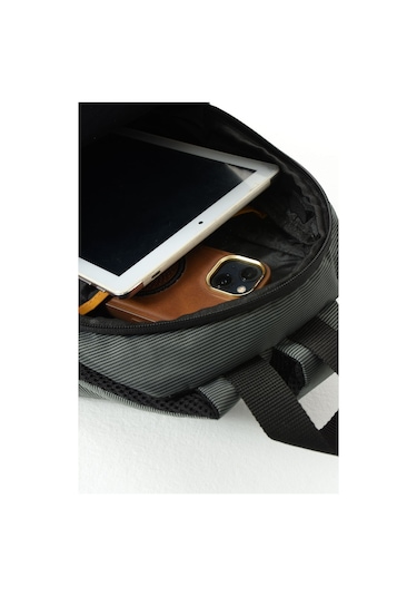 Yağmura Dayanıklı Polyester Kumaş Mini Sırt Çantası Gri