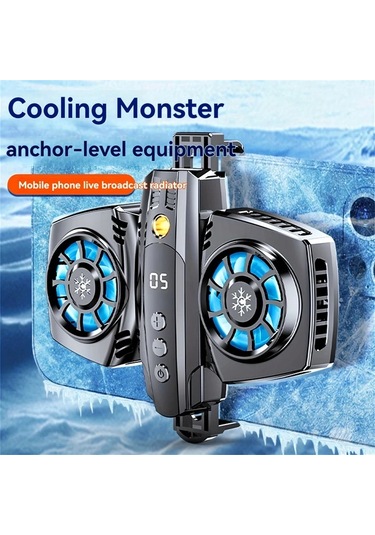 Xuweiwei K4 Gümüş Çift Çekirdekli Soğutucu  Telefonlar İçin Dijital Ekranlı Sıcaklık Kontrollü Yarıiletken Soğutucu