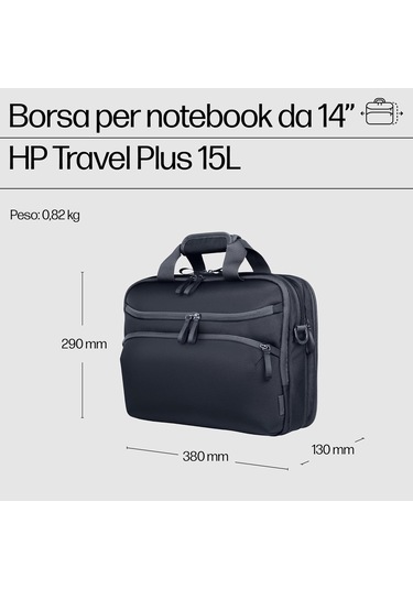 Hp 14 Travel Plus 15lt Laptop Çantasi Graphite Blue A2ce2aa Çok Renkli