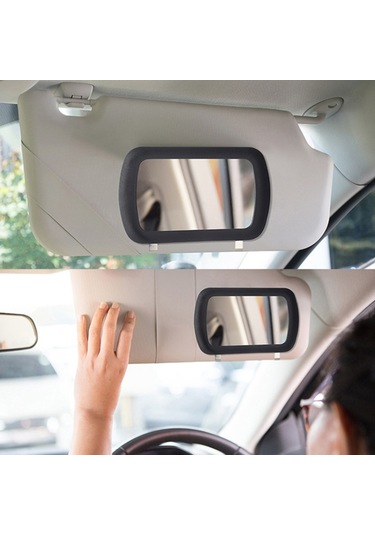 Dm-071 Araç Güneşlik Pp+cam Makyaj Aynası Araba Güneşlik Plaka Klipsli Ultra Clear Ayna