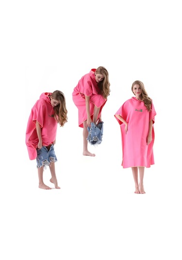 Vkemall Siyah Mikrofiber Surf Değişim Poncho: Hızlı Kuruyan, Su Absorbanı, Şapkalı, Sahil Ve Yüzme Kullanıma Uygun Banyo Mandalı