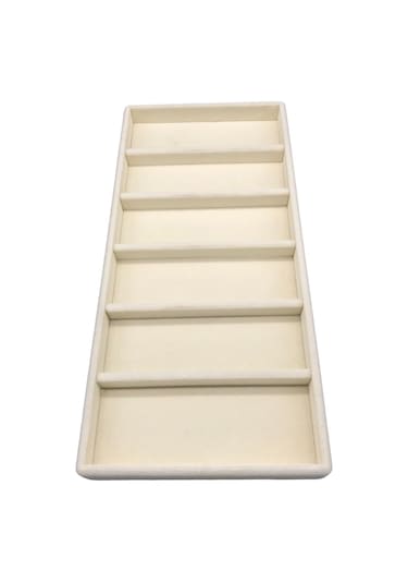 Yerli Üretim Lefkoşa Model Süet Kumaş Krem Renk Gözlük Standı Krem