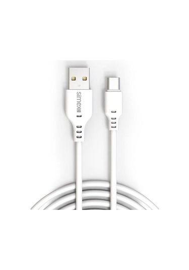 Simex SPK-08 Longly Type-C Data Kablosu 2 M Beyaz
