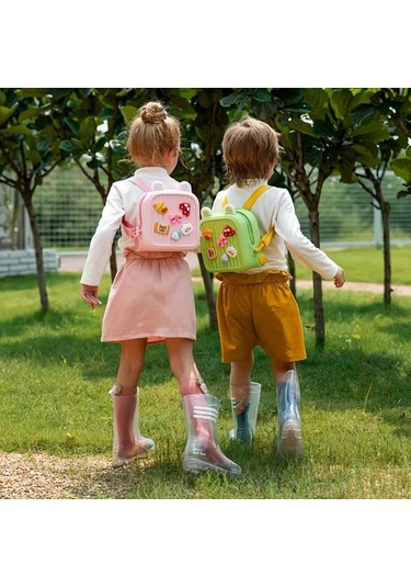 Honeybeeshop Mavi 4 Renkli Moda Seyahat Nefes Alabilir Sirt Cantasi Orijinal Tasarim Leke Direncli Dayanikli Buyuk Kapasiteli 3d İsitmayan Sevimli 6 Tokali Cicek Festival Ve Acik Hava Etkinlikleri İcin MAvi