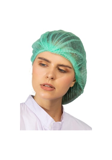 Besni Ticaret Tek Kullanımlık Yeşil Bone 52 Cm Büyük Boy Tela Bone 500 Adet Çok Renkli