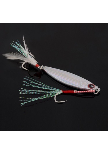 Suntek 10 Adet Balıkçılık Yrd Jig Kanca Örgü Gümüş-14