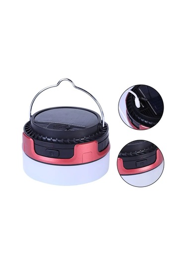 HEL-0809T Solar Şarjlı Kamp Feneri Çadır Lambası Çok Renkli