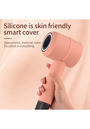 İçin Saç Kurutma Makinesi Darbeye Dayanıklı Silikon Koruyucu Kılıf Mercan Turuncusu