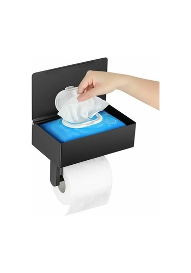 Novahub Pratik Raflı Tuvalet Kağıdı Tutucusu - Paslanmaz Çelik Duvara Monte - Islak Mendil Dispenseri - Premium Banyo Eşyası Diğer
