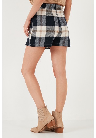 Lela Pamuk Karışımlı Regular Fit Kışlık Bayan Şort Etek 61100015 Lacivert