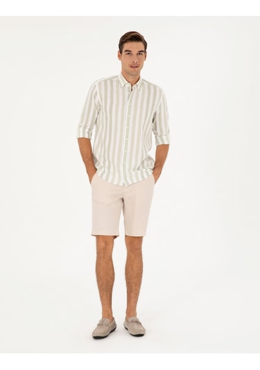Pierre Cardin Erkek Bej Şort / Bermuda 50285713-vr011 Bej
