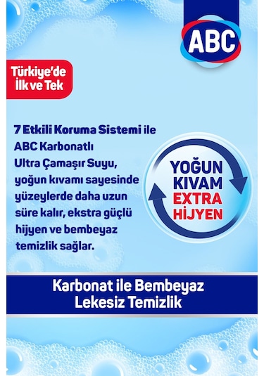 Abc Ultra Çamaşır Suyu 3,25 Lt Karbonatlı 4'Lü Paket