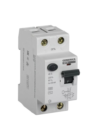 Generica Kaçak Akım Rölesi Diferansiyel Vdo-1-63 2p 40a 30ma 201764645