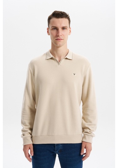 Arma Erkek Regular Fit Polo Yaka Kazak Karbon Fırçalı Selanik, %65 Pamuk %35 Polyester, Düğmesiz Basic K30554698602 Bej Arma Erkek Regular Fit Polo Yaka Kazak Karbon Fırçalı Selanik, %65 Pamuk %35 Polyester, Düğmesiz Basic K30554698602 Bej