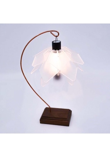 Pazly Kamp Masa Lambası Direği Fener Açık Sırt Yarım Daire Model Çok Renkli