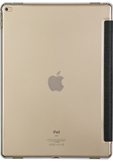 iPad Uyumlu Pro 12,9 İnç Dört Katlı İpek Dokulu Origami Standlı Akıllı Deri Kılıf