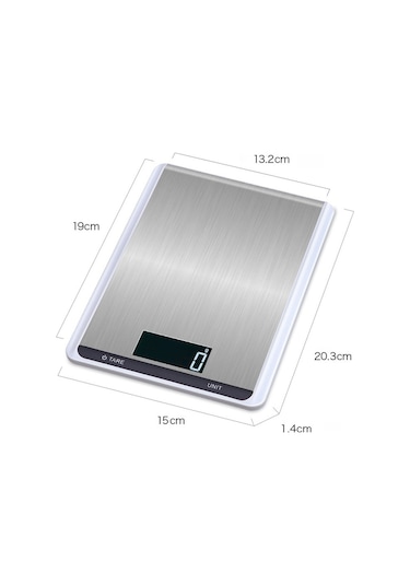 Paslanmaz Çelik Hassas Dijital Mutfak Tartısı 10 Kg-1g