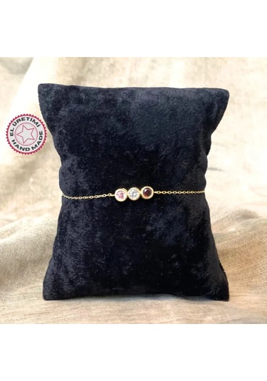 Uretti - Mehtap 4435 - El Yapımı 925 Ayar Gümüş Tasarım Halhal - Gold Gold