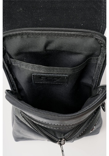 Ççs 31618 Hakiki Deri Askılı Çanta Siyah