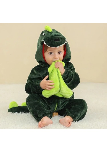 Yeşil Dinozor Erkek Bebek Tulumlar Çocuk Tulumları Bebek Çok Renkli