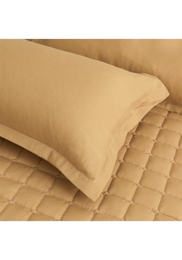 Novahub 3 Adet Mor 150x200cm Pamuklu Yumuşak Yatak Örtüsü + 2 Adet Yastık Kılıfı Elastik Kaymaz Levha Yatak Örtüsü Seti Mor