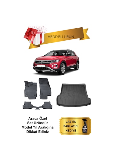 Volkswagen T-roc Üst 3d Bagaj Havuzu Ve 4d Luxury Paspas Seti Hediyeli