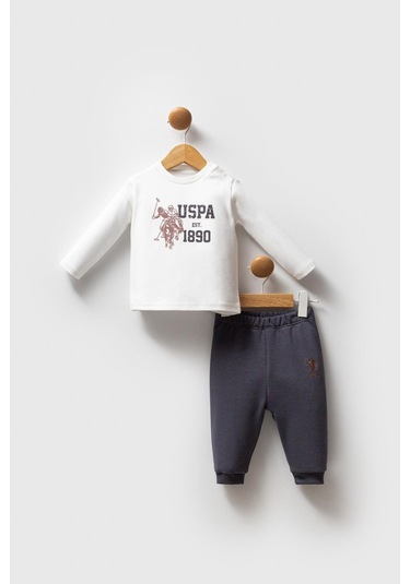 U.s. Polo Assn Erkek Bebek 3'lü Takım Füme-2080 Füme