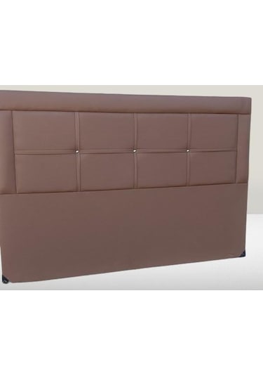 Başlık Dk Çift Kişilik 160'lık Kahverengi Hasır Görünümlü Suni Deri Kumaş El Yapım