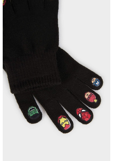 Defacto Erkek Çocuk Marvel Avengers Baskılı Eldiven A5522a825wnbk23 Siyah