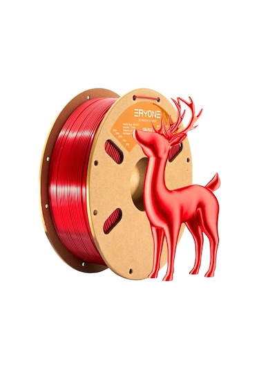 Techbloom Eryone 200g Pla Premium Silk Red Ultra 3d Yazici Icin Baski Filamenti 1.75mm 200g