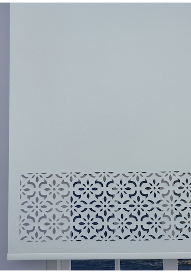 Lazer Kesim Kalın İthal Mat Stor Perde - 30 Cm Lazer Yüksekliği 001