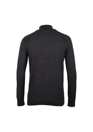 Erkek Fermuarlı Kazak Lufian 112090160 Siyah