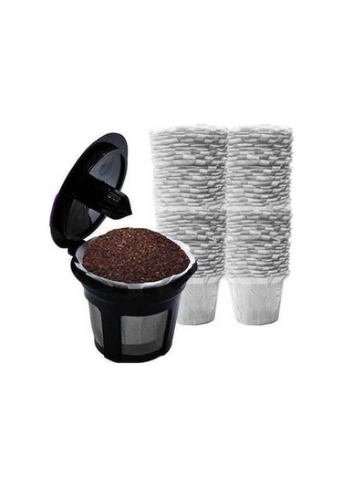 Didadodo Ecobrew Yeniden Kullanılabilir Keurig Filtre - 100'lü Paket, Biyobozunur Beyaz, Süper Kaliteli Beyaz