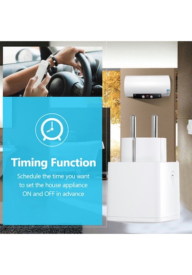Yunboo 16a Akıllı Wifi Priz - Google Home Uyumlu, Enerji Takip, Ses Kontrol, Zamanlayıcı, Uzaktan Kontrol 113 Karakter
