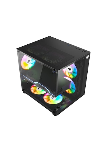Orion Cube 3x Tuştan Değişen Rgb Fanlı M-atx Boş Bilgisayar Kasası Siyah