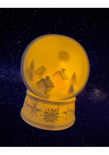 Işıklı Kış Küresi Beyaz