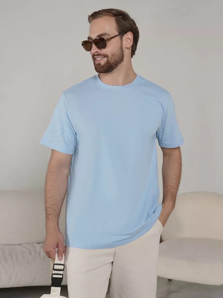 Lajkı-majkı Mavi Düz Tişört 170184833 Açık Mavi