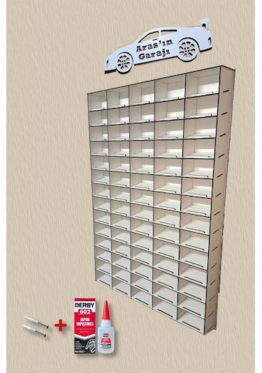 Ahşapatölyenet Eğimli Araba Rafı (70 Araçlık)