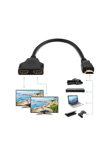 Büro Ev Ofis Cihazları İçin 2port Hdmı Çoğaltıcı
