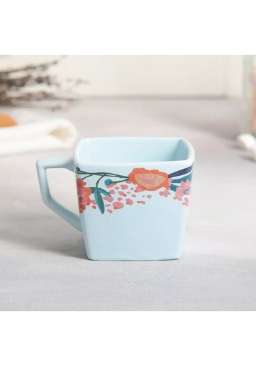 Denezo Mavi Seramik Çay Kupası 150 Ml Ve Tabağı 244856585 Açık Mavi