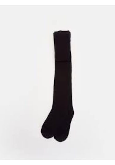 Çocuk Siyah Havlu Külotlu Çorap Unisex Model