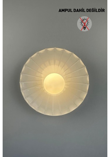 Mirvu Beyaz Metal Aplik Mutfak İç Mekan Salon Cafe Ofis Pastane Modern Dekoratif Aplikleri Beyaz