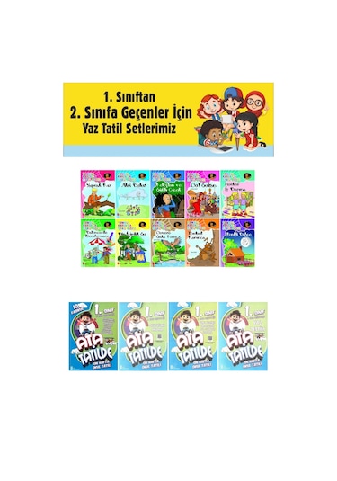 1.sınıftan 2.sınıfa Geçenler İçin Ata Tatilde +10 Lu Hikaye Seti 5