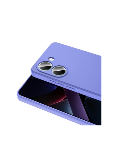 Xiaomi Poco X7 Pro Kılıf Mara Lansman İç Yüzeyi Kadife Kılıf Lila