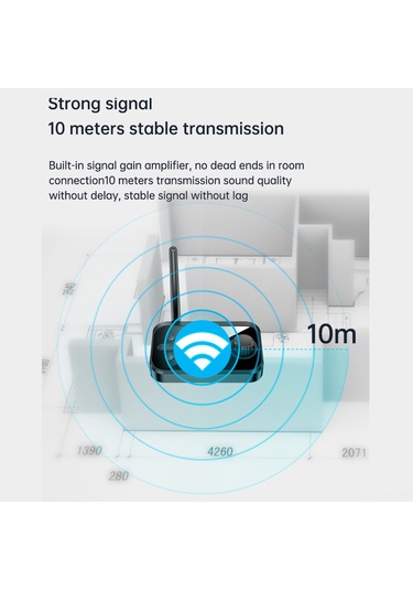 Geeksen C41 Bluetooth 5.0 Alıcı-verici, Mikrofonlu, Tf Kart Desteği, 3.5mm/fiber/koaksiyel Arayüzlü Ses Adaptörü Siyah