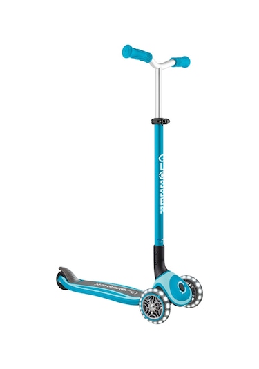 Globber Master Işıklı Katlanabilir Scooter - Okyanus Mavisi Mavi